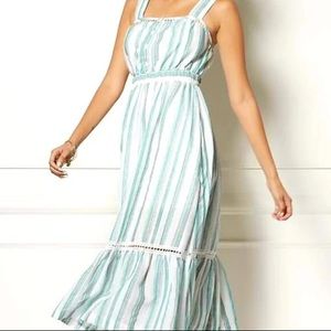 Cameron White Stripe Maxi Dress - Eva Mendes Collection for New York & Co, XS